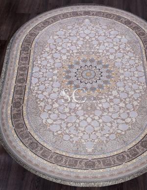 Ковер Иранский Farsi 1200 G255 light grey овал